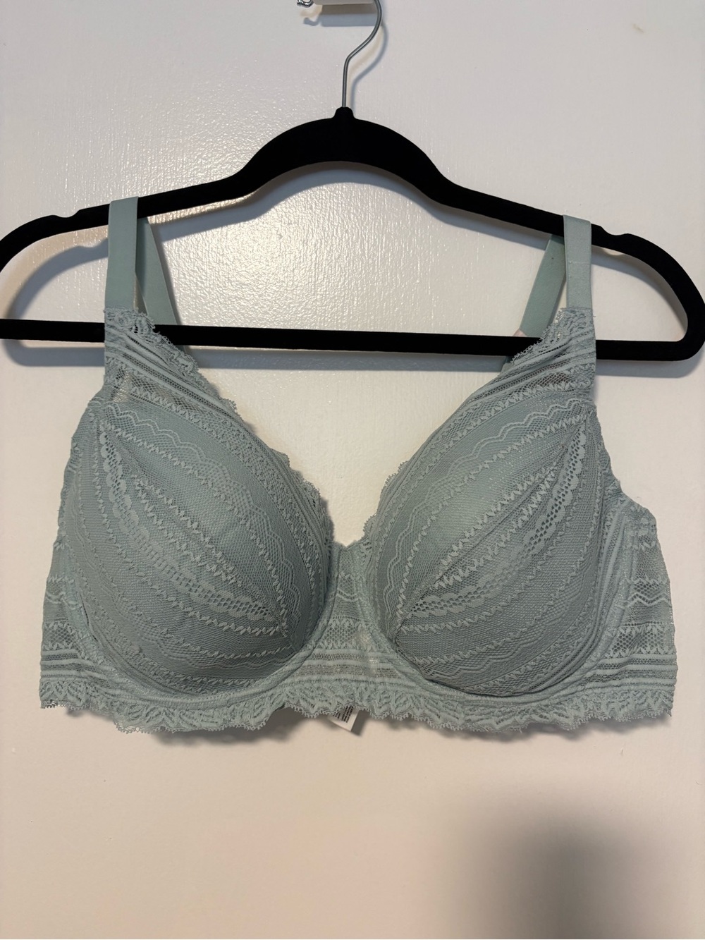 Lace Underwire Bra in Soft Sage Green